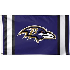 WinCraft Baltimore Ravens 3' x 5' Vertical Stripes Deluxe Single-Sided Flag